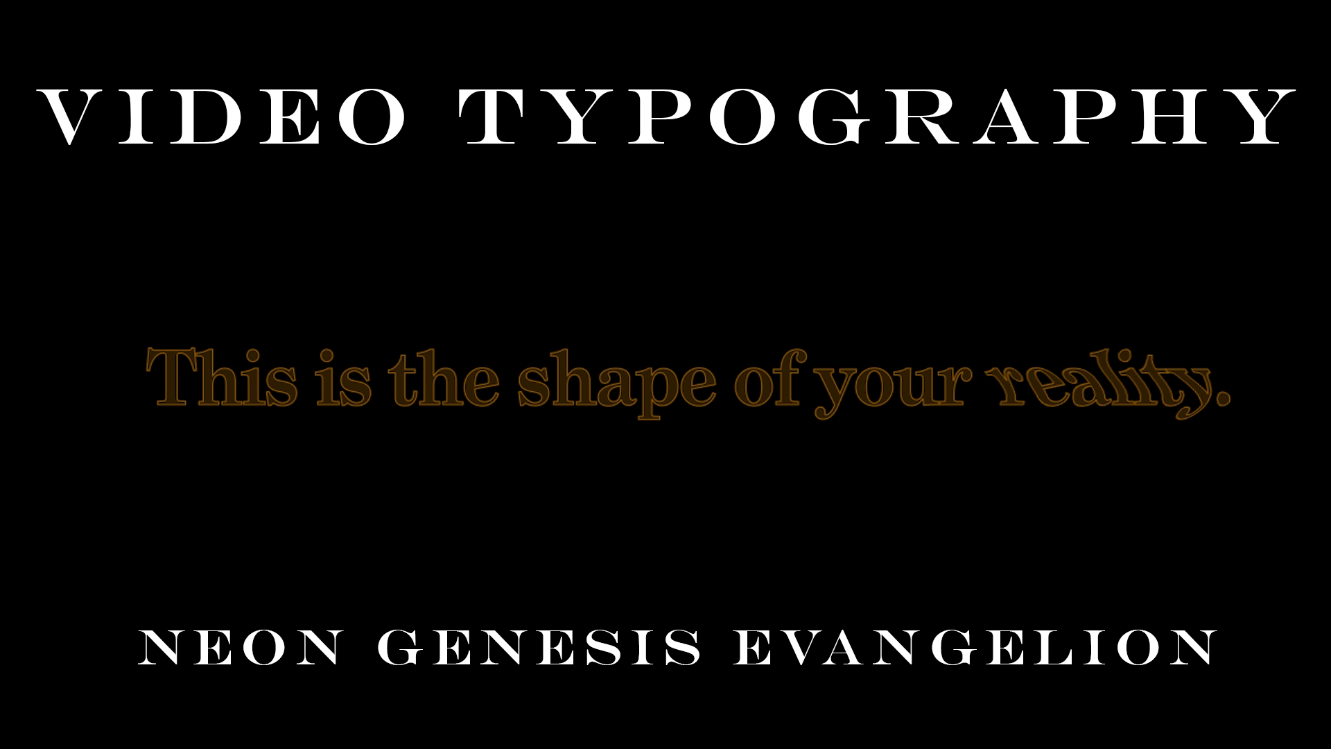 Video Typography